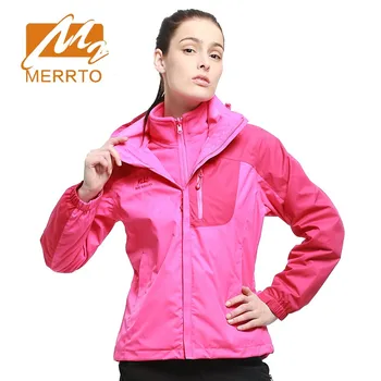 2017 Merrto Women Hiking Jackets Waterproof Windproof Thermal Outdoor Camping Coats Fit Outwear Jackets MT19112