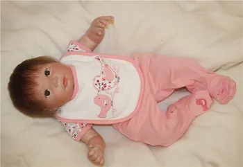 Bebe girl reborn realista 48cm silicone Reborn Baby Dolls kids Playmate Gift For Girls soft cotton body boneca reborn
