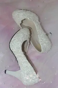 New Elegant Bridal Dress Shoes WeddingDress Shoes Special Occasion Shoes Heel Pumps Bridemaid Shoes Formal Shoes