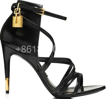 Sexy Black High Heel Cut-Outs Chunky Sandals for Women rope braided summer sandalias mujer