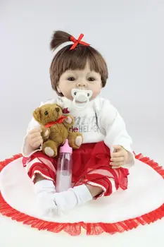 22inch 55cm Silicone baby reborn dolls, lifelike doll reborn babies toys for girl princess gift brinquedos for childs