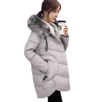 HIJKLNI Abrigo Mujer Invierno Larger Sizes Women's Winter jacket Fur Jacket Dames Jassen Winter 2016 Women Coat JX107
