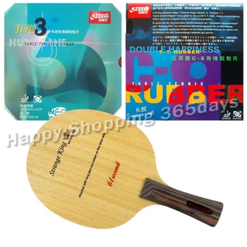 Original Pro Table Tennis PingPong Combo Racket 61second Strange King with DHS C8 and NEO Hurricane3