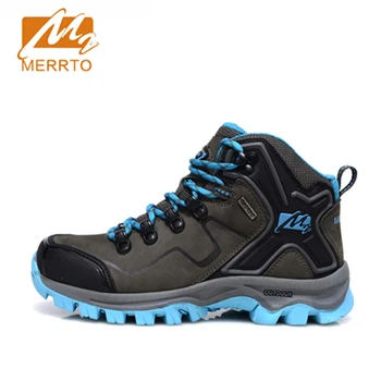 2017 Merrto Women Hiking Boots Waterproof Outdoor Shoes Full-grain leather For Female MT18572
