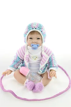 Newborn baby reborn menina	 Reallife Baby Dolls For Kids Gift Very Soft Silicone 22 