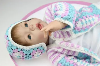 Newborn baby reborn menina	 Reallife Baby Dolls For Kids Gift Very Soft Silicone 22 