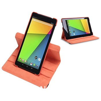 Fashion 360 Degree Rotating PU Leather Smart Stand Cover Case for Google Nexus 7 ii 2013 Case+screen film+stylus pen