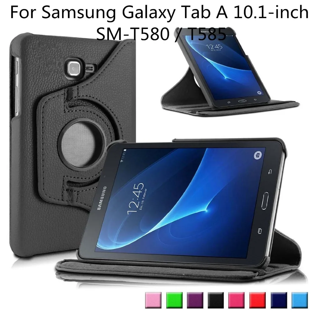 50Pcs/lot 360 Degrees Rotating Stand Case Cover for 2016 Release Samsung Galaxy Tab A 10.1-Inch Tablet (SM-T580 / SM-T585) Only