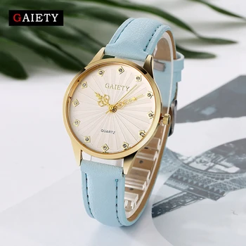 Fashion Casual Women Watches Top Brand Luxury Leather Business Quartz-Watch Women Wristwatch Classic Rose Gold Watch G115