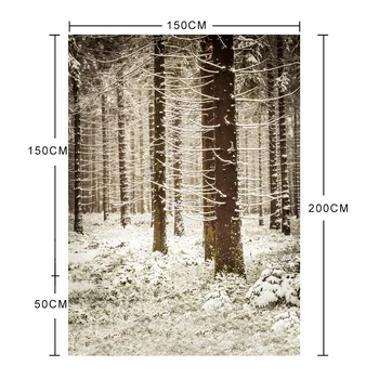 White Snow Forest Trees Photo Studio Photography Backdrops Vinyl Foto Background