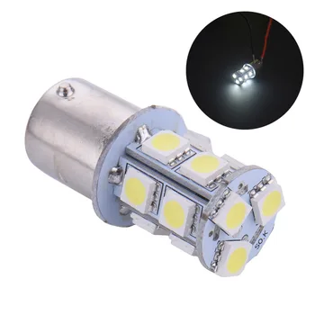 1Pair 13SMD 5050 5W LED White Auto Car Rear Lamp Parking Brake Light Tail Bulb Turn Signal Light 1156 BA15S DC10-14