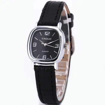 Clearance! 2017 Top Luxury Brand Women Quartz Watch Leather Watchband Silver Case Ladies Wristwatch Fashion Gift for Female