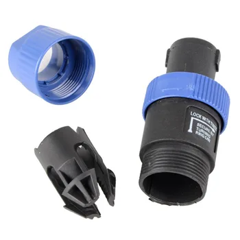 2Pcs/lot Speakon NL4FC Blue 4 Pin Male Plug Compatible Audio Cable Connector OT8G