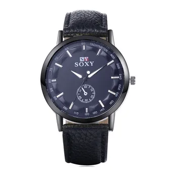SOXY Luxury Brand Quartz Watches Men Wrist Watch Fashion Leather Sport Casual Watch Hombre Hour Clock relogio masculino