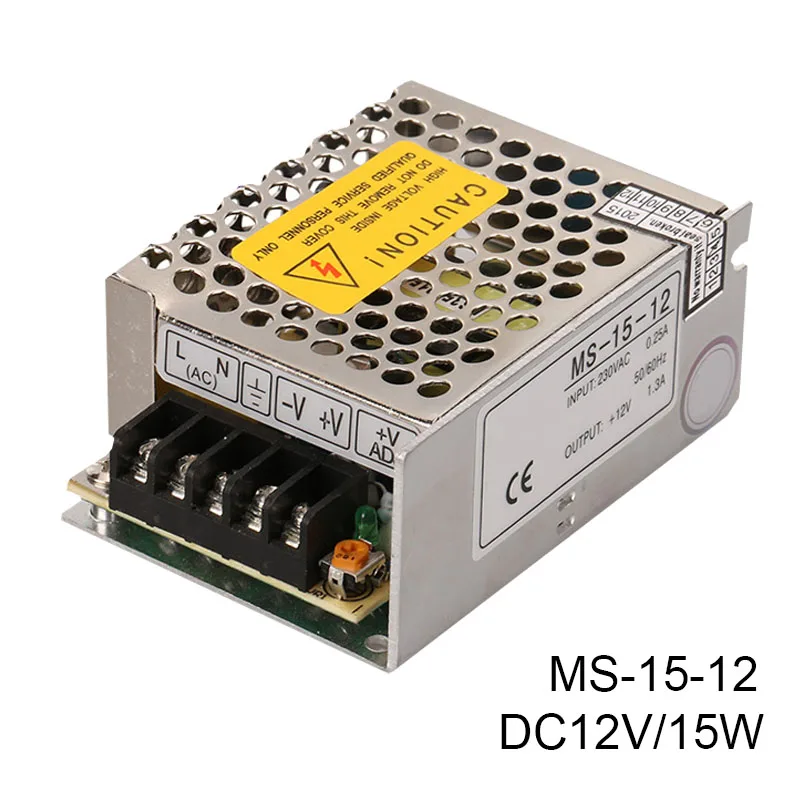 MS-15-12V Switching Power Supply Adapter 15W Small Single-group Monitoring LED Power Supply DC Voltage Regulator