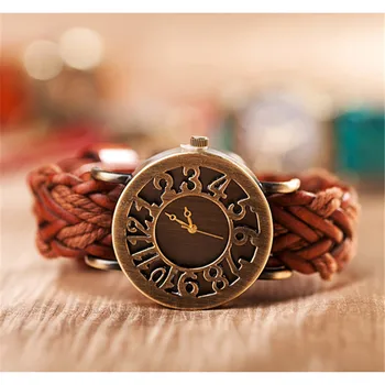 2017 New brand fashion Retro quartz watch famous women clock Sculpture dial women Watch Bracelet watch relogio feminino NBSB018