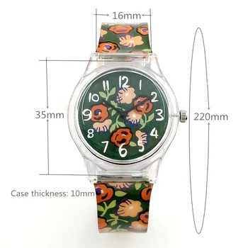 WILLIS Brand Women Retro Rose Flowers Watches Silicone Clock Watch Ladies Fashion Dress Quartz Waterproof Watches PENGNATATE