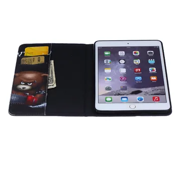 Brown bear pattern PU Leather Flip Case for Apple iPad air1 2 iPad mini1 2 3 iPad 2 3 4 pro 12.9 