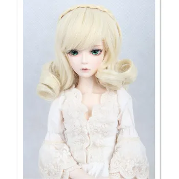 BJD Wig Synthetic Doll Hair for Dolls,Cute 1/3 1/4 Doll Hair Wigs Curly Hair Accessories for Dolls
