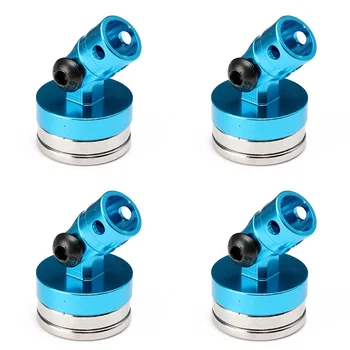 4pcs 1/10 Blue Alloy Magnetic Stealth Invisible Body Post Mount RC Car Boat Crawler