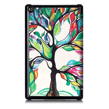 New print case for Amazon fire hd 8 tablet 2016 release 6th tablet smart cover+gift