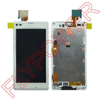 For Sony Xperia L C2104 C2105 S36h White LCD Display Panel + Touch Screen Digitizer Glass Assembly + Frame By