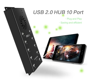 10-Port USB Charging Hub Tablet Smartphone Pad/Phone Charges and Syncs at same time