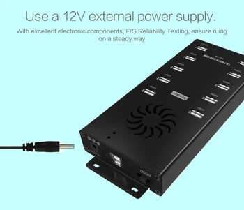 10-Port USB Charging Hub Tablet Smartphone Pad/Phone Charges and Syncs at same time