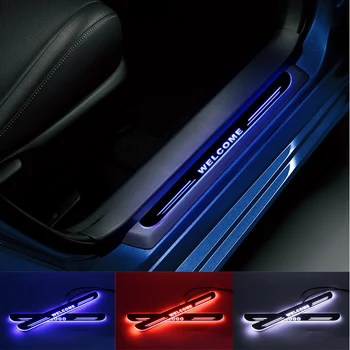 OKY LED Moving Door Scuf Car-styling Automo Flashing Door Sill Plate Pedals Lighting Auto Part Running Boards Lamp For All Car