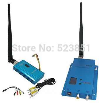 1.5Ghz Video Transmitter 700mW Long Range Wireless Video / Audio Transmitter and Receiver with 12 Channels, 1000-1500m