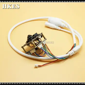 HKES Wholesale 12pcs/lot 2MP Security CCTV Mini POE IP Camera Module with RJ45 Port Cable and 3.7mm Lens