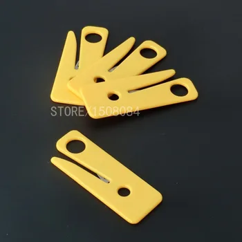 50Pcs Seatbelt Cutter Seat Belt Cutter Safety Knife Yellow Car Rescue Kit Outdoor Survival Tools