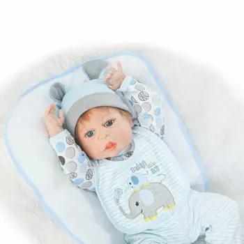 Blue/Brown Eyes Whole Silicone Reborn Baby Dolls 57cm Reborn Doll Can Bath With Kids About 22 Inch Bonecas Bebes Reborn Silicone