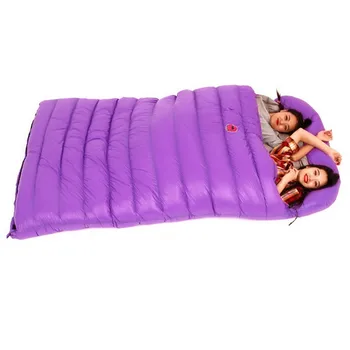 Camcel ultralight camping double sleeping bag winter autumn envelope duck down double sleeping bags camping vacuum bed