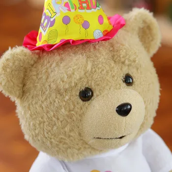 Birthday cake teddy bear doll 1pcs 60cm 23inch Ted bear birthday gifts recording plush toys for girls gift