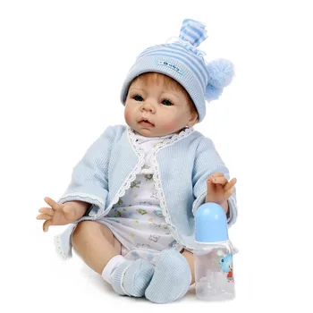 Newest 22 inch Handmade Soft Silicone reborn Preemie Baby Dolls Lifelike Fake Babies Doll Toys Gift Menina Brinquedos