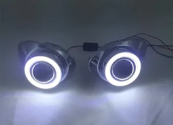 EOsuns Innovative COB angel eye led daytime running light DRL + halogen Fog Light + Projector Lens for ford focus 2012