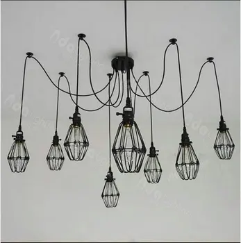 5 Light Lamp spider America retro cage industrial personality Chandelier