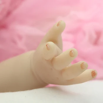 Handmade 22 Inch Newborn Baby Girl Doll Lifelike Reborn Silicone Baby Dolls Wearing Pink Dress Kids Birthday Xmas Gift
