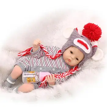 22inch New Real Silicone Reborn Boy Baby Doll Toy Newborn Babies Dolls Play House Early Education Toy Birthday Gift Present