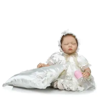 Soft Silicone Reborn Babies Doll 22 Inch 50 CM Sleeping Newborn Girl Baby Dolls With Clothes Kids Birthday Christmas Gift