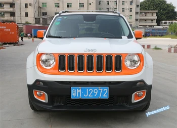 7 Colors For Choice ! For Jeep Renegade 2016 2017 ABS Front Grille Grill Cover Trim 1 Pcs