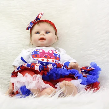 Life Like Baby Dolls For Girls 22 Inch Newborn Baby Dolls That Look Real Wearing Stars Dress Kids Birthday Xmas Gift