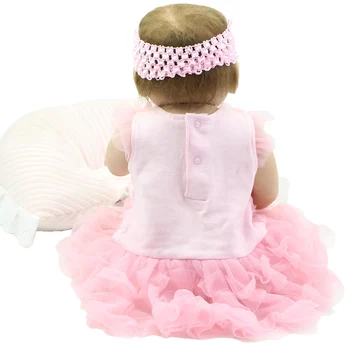 Collectible Lifelike Reborn Babies 20 Inch Full Silicone Vinyl Alive Sleeping Newborn Baby Toy With Dress Kids Birthday Gift
