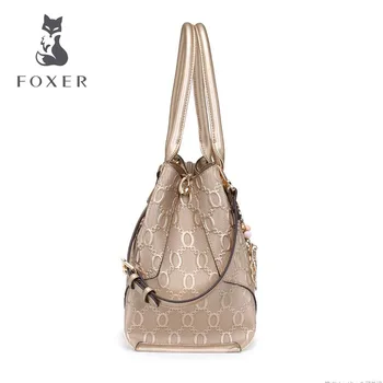 FOXER New women genuine leather bag designers brands fashion chain women leather tote Leisure wild shoulder bag