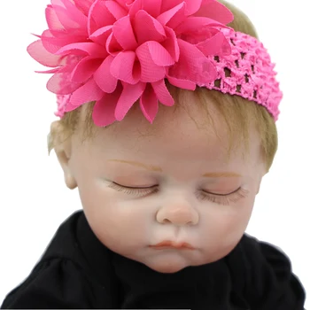 Real Touch 2016 New Sleeping Reborn Baby Doll Boneca Girl Wearing Black And Rose Red Dress Children Holiday Gift