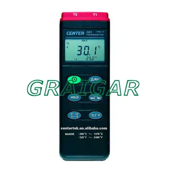 Digital Thermometer CENTER-301 (K-type:-200-1370C),