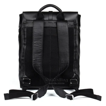 Fashion men leather backpack bag genuine leather men casual travel backpack men business laptop computer real leather backpack