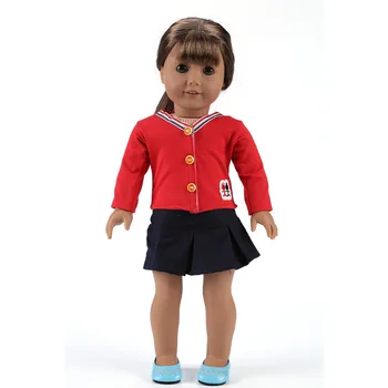 American girl doll 18 inch red skirt for our generation doll & 18 inch American girl doll clothes accessories a5