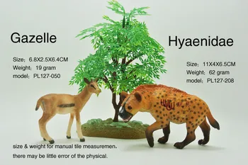 Hot toys: Hyaenidae and Gazelle (Antelope) Simulation model Animals  kids toys children educational props